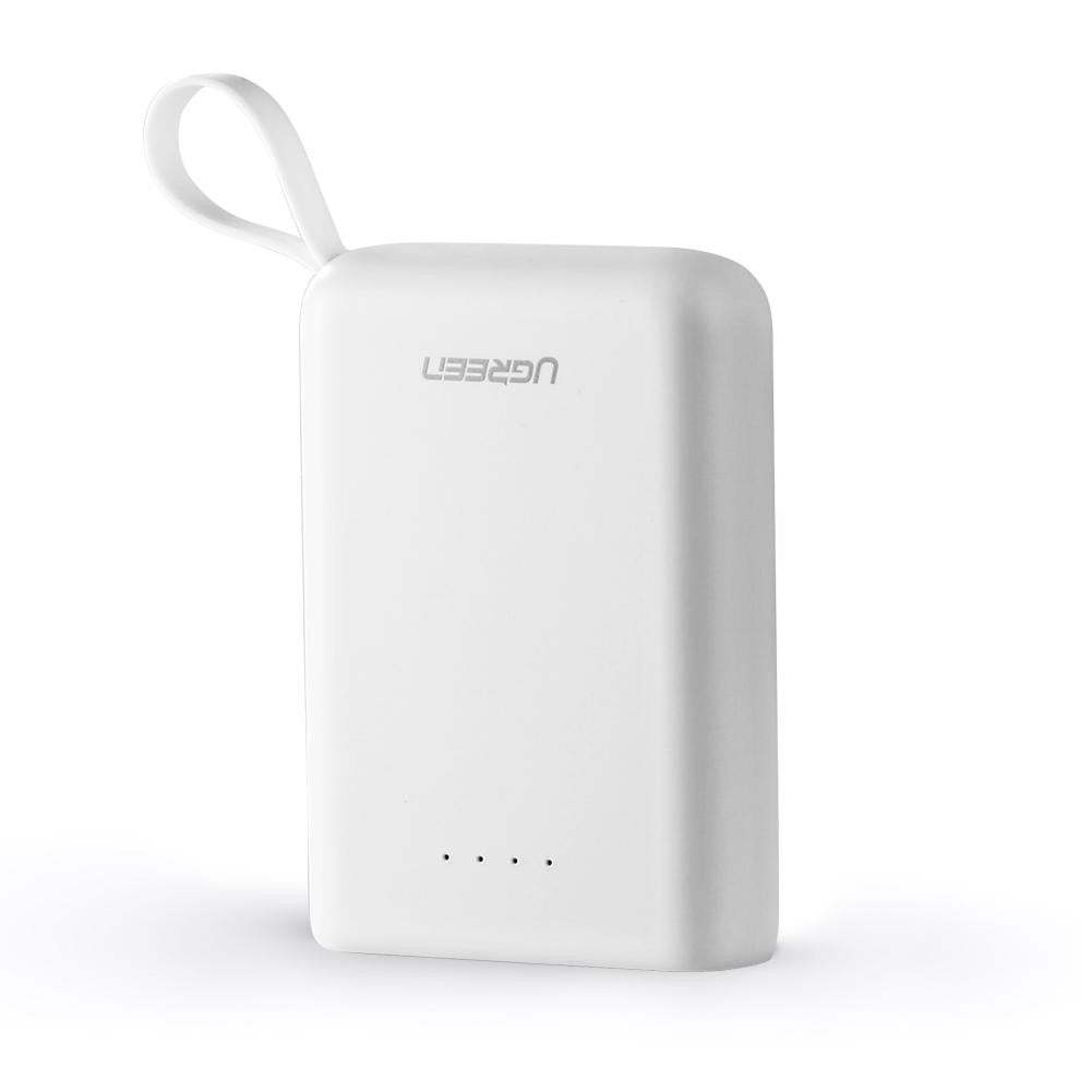 UGREEN 10,000mAh Compact Power Bank with Dual USB-A and Type C (White) 60197