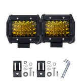 Philips Amber 4x 4-inch Quad Row Spot LED Work Light Bar for 4WD Fog and Reverse Driving - Top-Down View