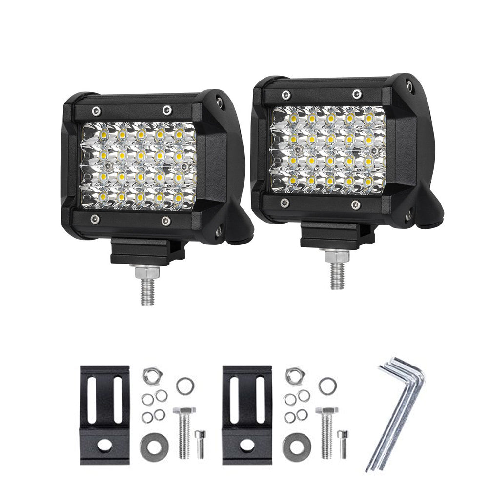 Quad Row 4 Inch Philips LED Work Light Bar for 4WD and 4X4 Vehicles - Powerful Spot Beam Driving Lights