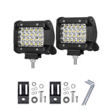 Quad Row 4 Inch Philips LED Work Light Bar for 4WD and 4X4 Vehicles - Powerful Spot Beam Driving Lights