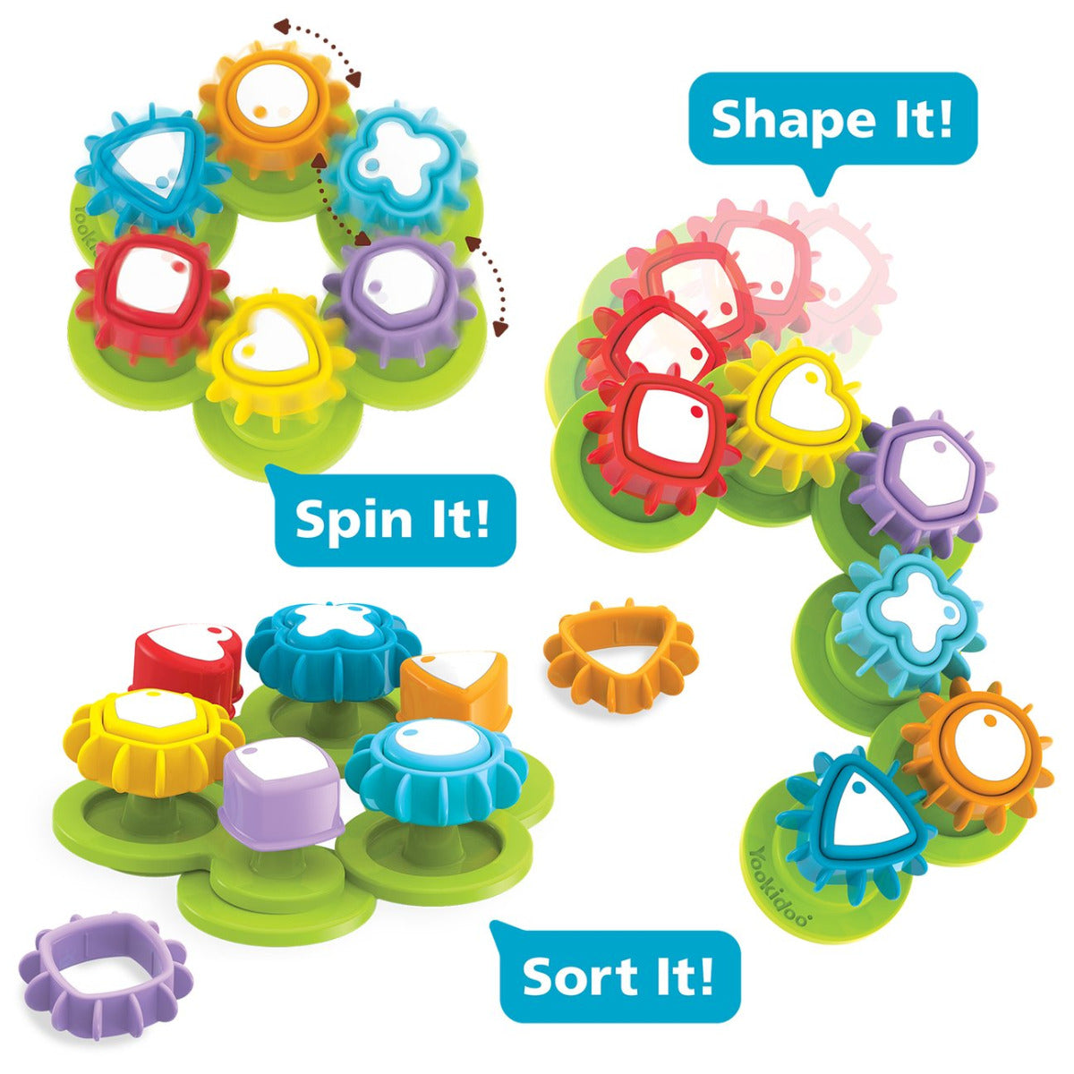 Colorful Gear Shape Spinner