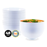 Home Master 48-Piece Durable Melamine Laksa Bowls - Lightweight, Scratch & Chip Resistant, 17.5cm