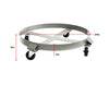 Drum Dolly 450kg 55 Gallon w Swivel Casters Heavy Duty Steel Frame Non Tipping