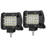 Quad Row 4 Inch Philips LED Work Light Bar for 4WD and 4X4 Vehicles - Powerful Spot Beam Driving Lights