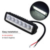 2 x 6inch 18W LED Work Light Bar Driving Lamp Flood Truck Offroad MINING UTE 4WD