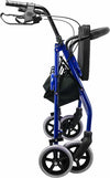 Rollator Walker Walking Frame With Wheels Zimmer Mobility Aids Seat Blue
