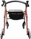 Rollator Walker Walking Frame With Wheels Zimmer Mobility Aids Seat Red