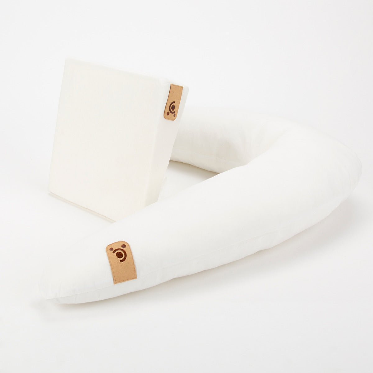 Ergonomic 4-in-1 V Shape and Wedge Pillow Set - White