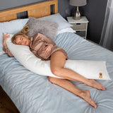 Deluxe 6ft Triple-Function Maternity Support Pillow - White - Side View
