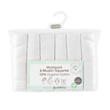Cuddleco Organic Cotton Muslin Squares - White - 45-Degree Angle