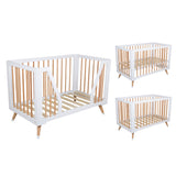 Bebe Care Zuri Wooden Baby Cot - Natural Finish - Front View