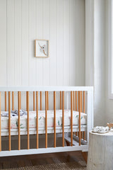 Bebe Care Zuri Wooden Baby Cot - Natural Finish - Low Angle