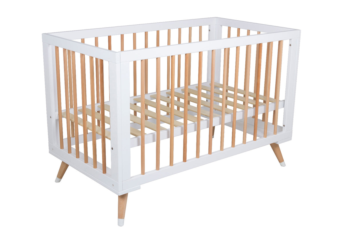 Bebe Care Zuri Wooden Baby Cot - Natural Finish