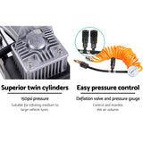 Giantz 12V High-Performance Portable Air Compressor - 45-Degree Angle