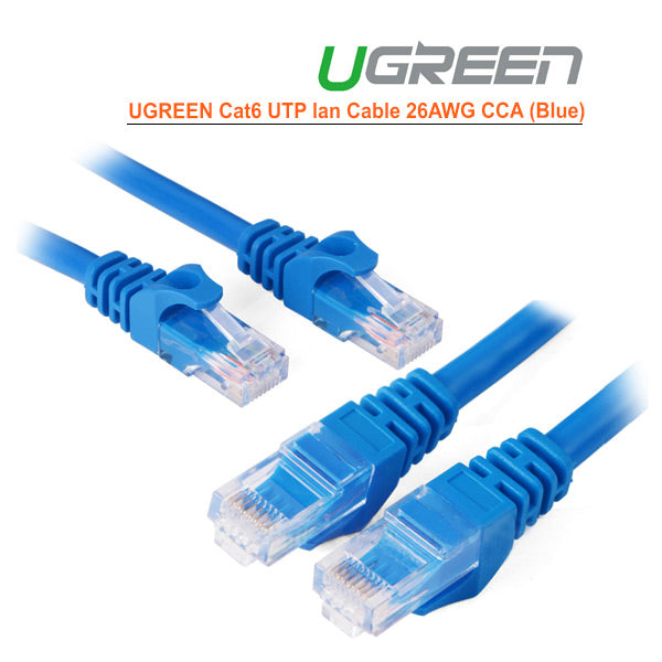 UGREEN 10M Cat6 UTP LAN Cable - 26AWG CCA, Blue