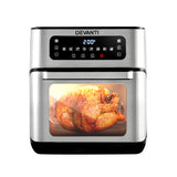 Devanti 10L Multi-Function Air Fryer with LCD Touch Control - Healthy Oil-Free Cooking & Dehydrator - Top-Down View