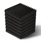 20-Pack High-Density Acoustic Foam Panels - 30x30cm Sound Absorption Tiles for Studios and Home Theatres - Front View