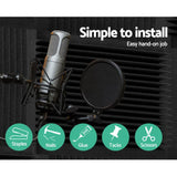 40-Pack Wedge Acoustic Foam Panels for Studio Soundproofing - 30x30cm - Rear View