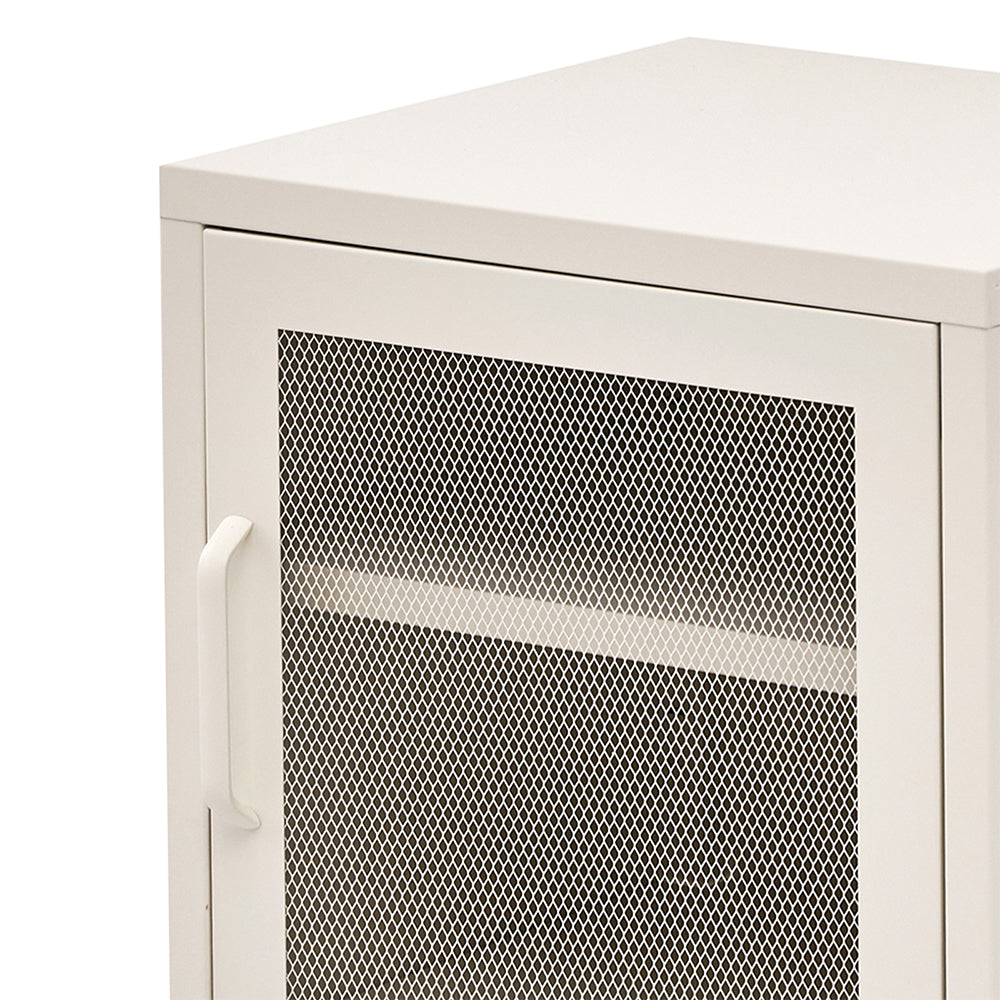 Stylish White Mesh Door Storage Cabinet Organizer by ArtissIn