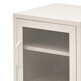 Stylish White Mesh Door Storage Cabinet Organizer by ArtissIn - Top-Down View