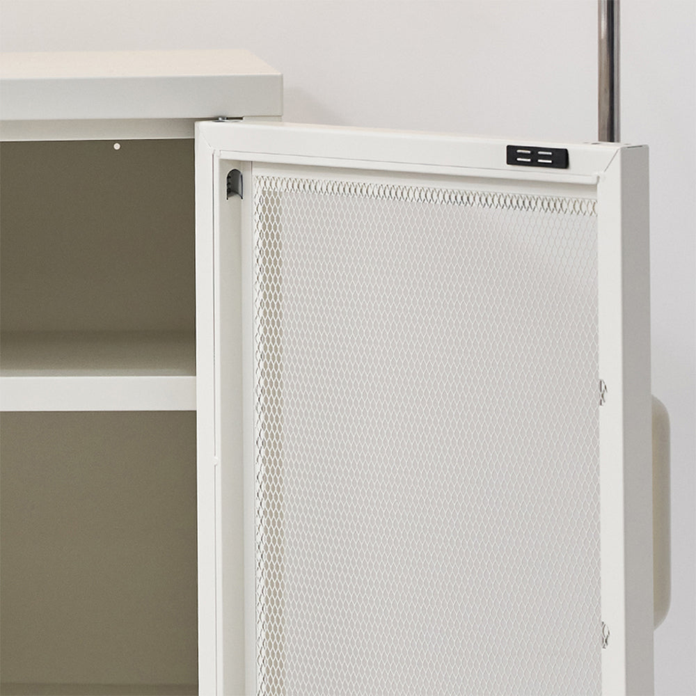 Stylish White Mesh Door Storage Cabinet Organizer by ArtissIn