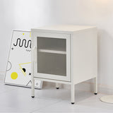 Stylish White Mesh Door Storage Cabinet Organizer by ArtissIn - Rear View