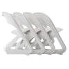 ArtissIn Set of 4 Dining Chairs Office Cafe Lounge Seat Stackable Plastic Leisure Chairs White
