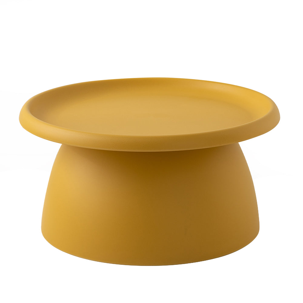 ArtissIn Contemporary Yellow Mushroom Coffee Table - 70CM Round Design
