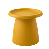 Chic Yellow Mushroom-Shaped Nordic Round Coffee Table - 50CM - Front View