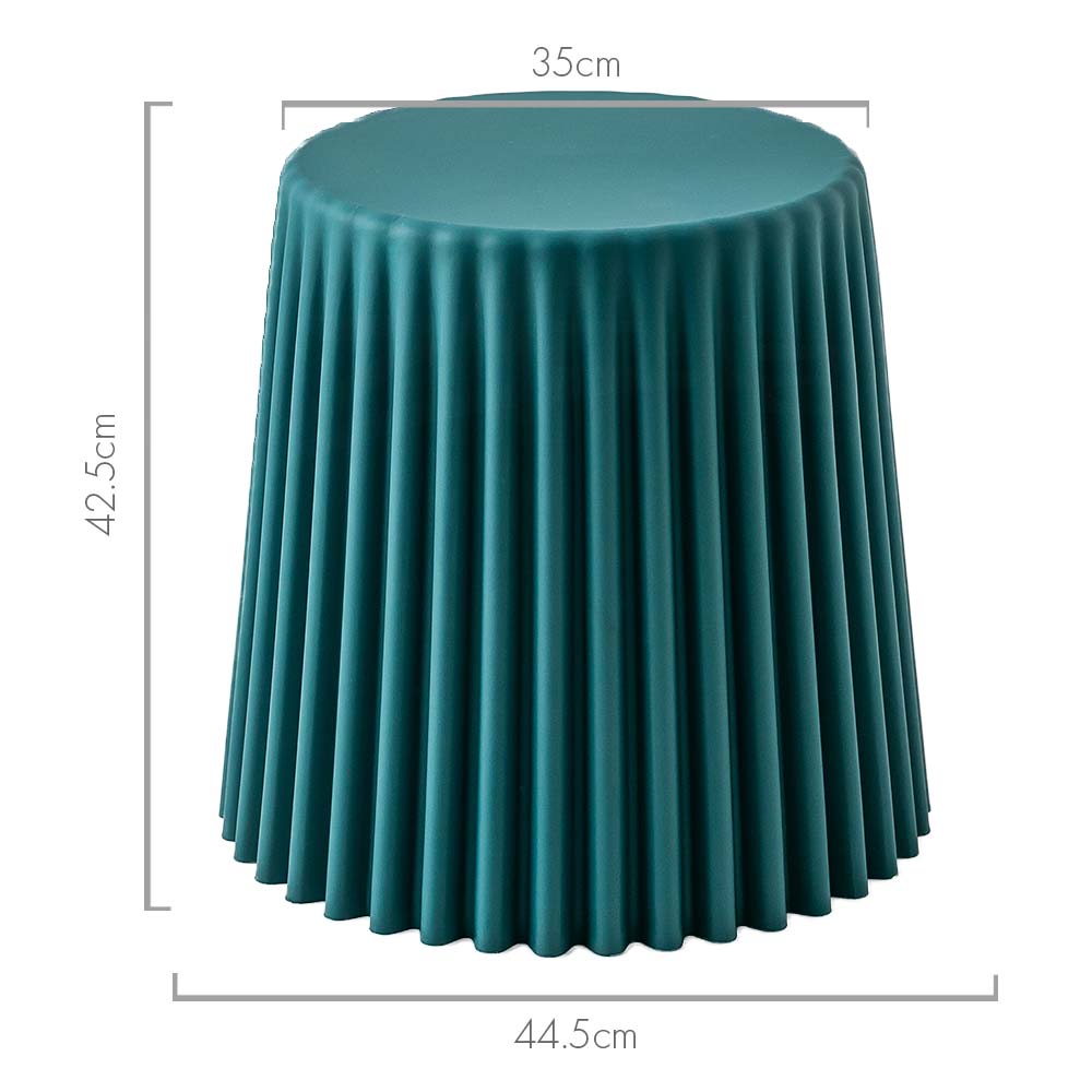 Set of 2 Dark Green ArtissIn Cupcake Stools - Stylish Plastic Stacking Chairs for Indoor & Outdoor Use
