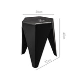 Contemporary Set of 2 ArtissIn Puzzle Stools - Colorful Plastic Stacking Chairs for Indoor and Outdoor Use - Side View