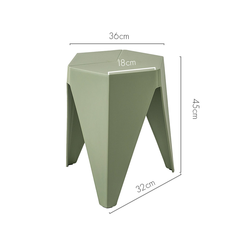 ArtissIn Set of 2 Contemporary Green Puzzle Stools for Indoor and Outdoor Use