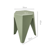 ArtissIn Set of 2 Contemporary Green Puzzle Stools for Indoor and Outdoor Use - Side View