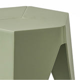 ArtissIn Set of 2 Contemporary Green Puzzle Stools for Indoor and Outdoor Use - Rear View