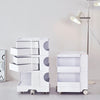 ArtissIn Bedside Table Side Tables Nightstand Organizer Replica Boby Trolley 5Tier White