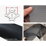 Gardeon Gutter Guard Aluminium Mesh 60M 100x20cm Black - Side View