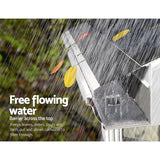 Gardeon Gutter Guard Aluminium Mesh 60M 100x20cm Black - Top-Down View