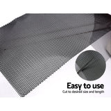 Gardeon Gutter Guard Aluminium Mesh 60M 100x20cm Black - 45-Degree Angle