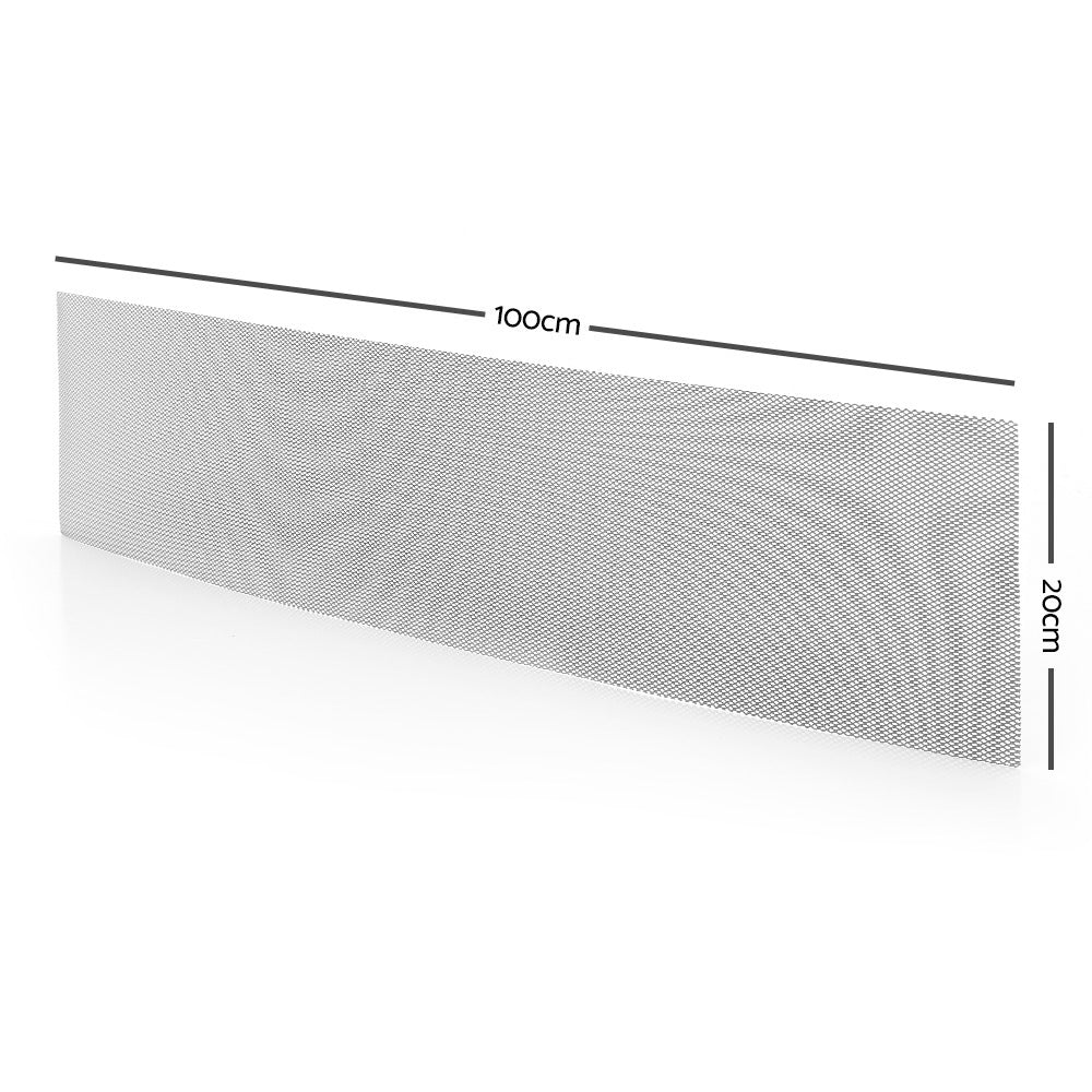 30-Piece Silver Aluminum Leaf Mesh Gutter Protection System