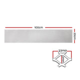 60-Piece DIY Aluminium Gutter Protection Mesh - 100x20cm Leaf Guard Set for Effortless Maintenance - Front View
