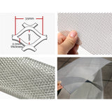 60-Piece DIY Aluminium Gutter Protection Mesh - 100x20cm Leaf Guard Set for Effortless Maintenance - Top-Down View
