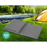 Weisshorn Heavy-Duty 6M Camping Annex Matting - Pack of 2 Breathable Floor Mats - 45-Degree Angle