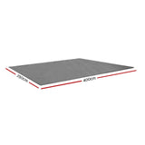 Weisshorn Heavy-Duty Grey Annex Matting - 4m x 2.5m Portable Floor Mat - Top-Down View