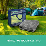 Weisshorn 5M x 2.5M Heavy-Duty Camping Matting - UV-Treated Non-Slip Annex Flooring for Caravan Parks - Side View
