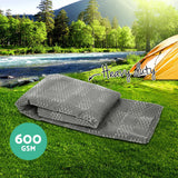 Weisshorn 5M x 2.5M Heavy-Duty Camping Matting - UV-Treated Non-Slip Annex Flooring for Caravan Parks - Top-Down View