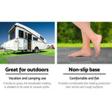Weisshorn 5M x 2.5M Heavy-Duty Camping Matting - UV-Treated Non-Slip Annex Flooring for Caravan Parks - Rear View