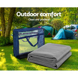 Weisshorn 6M x 2.5M Camping Annex Mat - Grey - Side View