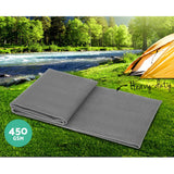Weisshorn 6M x 2.5M Camping Annex Mat - Grey - Top-Down View