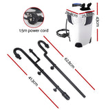 High-Performance UV External Canister Filter for Aquariums - 1850L/H with Complete Media Kit - Side View