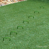 200 High-Strength Galvanized Steel Turf Anchoring Pins - Close-Up Angle